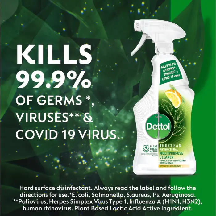 Dettol Tru Clean Citrus Antibacterial Multipurpose Surface Spray 500mL - Image 4