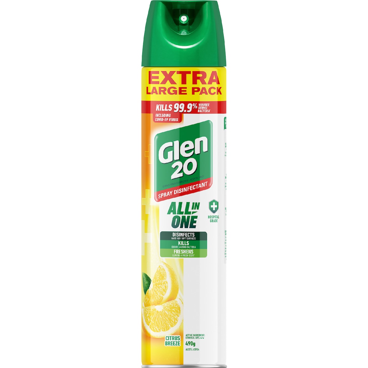 307802 Glen 20 All-In-One Citrus Breeze Disinfectant Spray 490g - Image 1