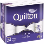 Quilton White 3 Ply Toilet Paper 24 pack