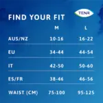 Tena Pants Discreet Low Black Waist Noir Medium Waist 75 100cm Women 616ml - Image 4