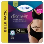 Tena Pants Discreet Low Black Waist Noir Medium Waist 75 100cm Women 616ml