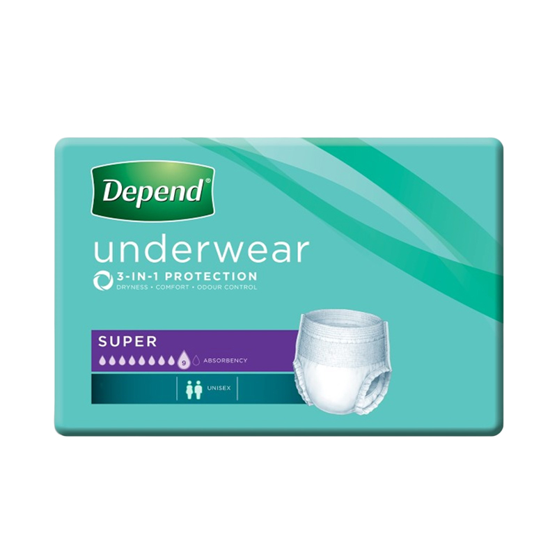 19617-1 Depend Unisex Underwear Super XL 122-162cm Unisex 1450ml - Image 1
