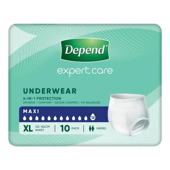 Depend Expert Care Maxi Underwear - XL 122-162cm Unisex 2700ml - Image 2
