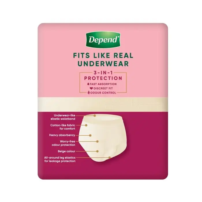Depend Real Fit Regular Underwear for Women Medium 86-117cm 920ml - Image 3