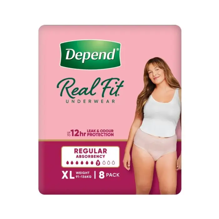 Depend Real Fit Regular Underwear for Women XL 122-162cm 920ml - Image 2