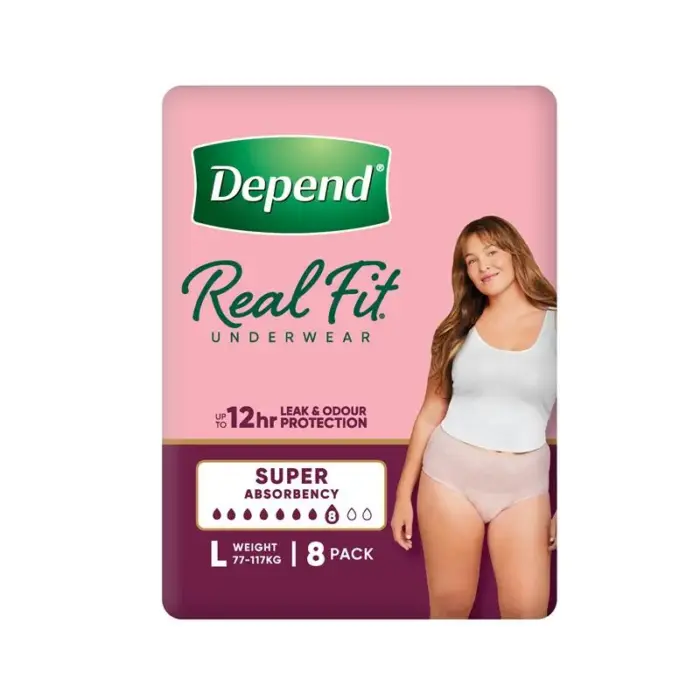 Depend Real Fit Super underwear for Women Large 112-137cm 1320ml - Image 2