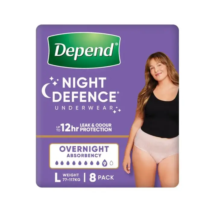 Depend Real Fit Night Defence Underwear for Women Large 112-137cm 1350ml - Image 2