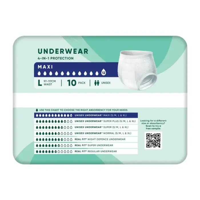 Depend Expert Care Maxi Underwear - Large 97-117cm Unisex 2700ml - Image 4