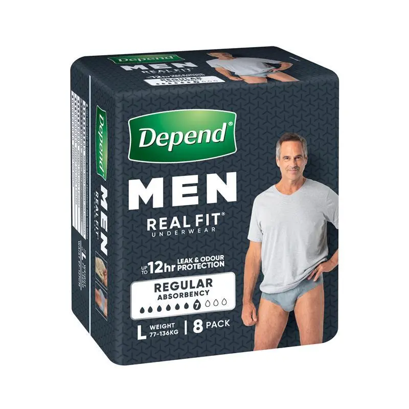 image (2) Depend Real Fit Underwear for Men Large 97-127cm 1320ml - Image 1