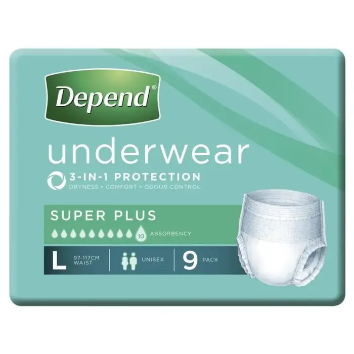 Depend Unisex Underwear Super Plus Large 97-127cm Unisex 2000ml - Image 2