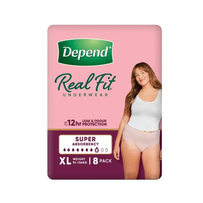 Depend Real Fit Super underwear for Women XL 122-162cm 1320ml - Image 2