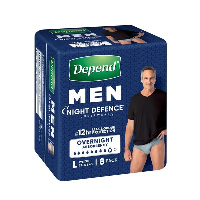 image (4) Depend Real Fit Night Defence Underwear for Men Large 97-127cm 1350ml - Image 1