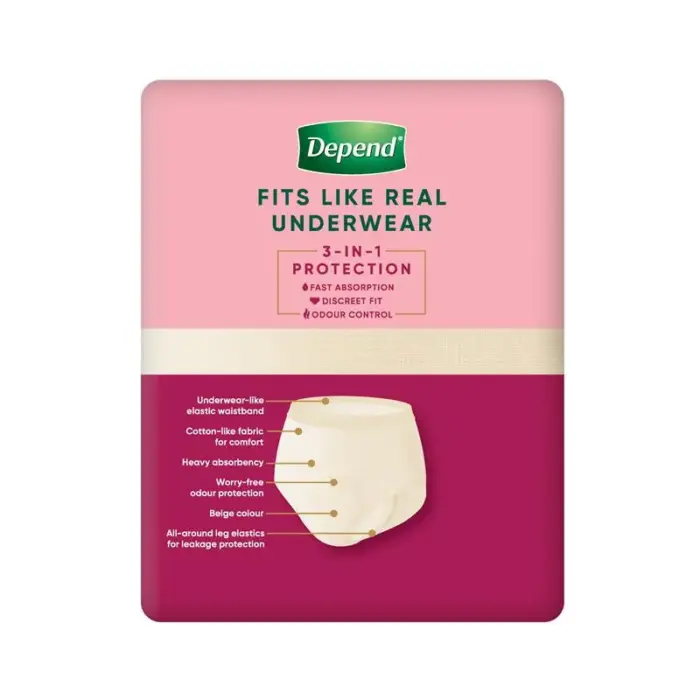 Depend Real Fit Regular Underwear for Women Large 112-137cm 920ml - Image 3