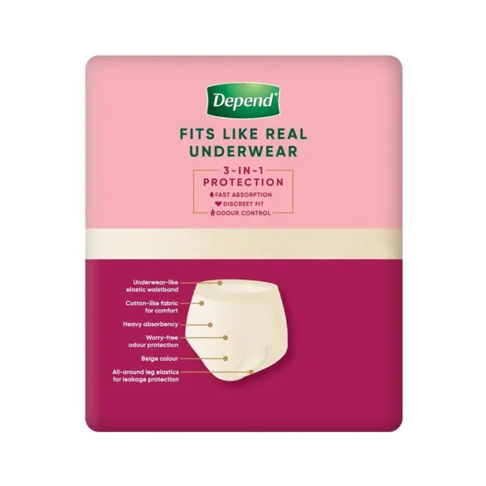 Depend Real Fit Regular Underwear for Women XL 122-162cm 920ml - Image 3