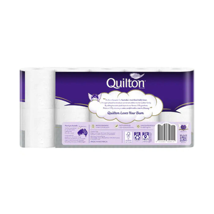 Quilton Platinum 5Ply White Toilet Tissue 10 pack - Image 2