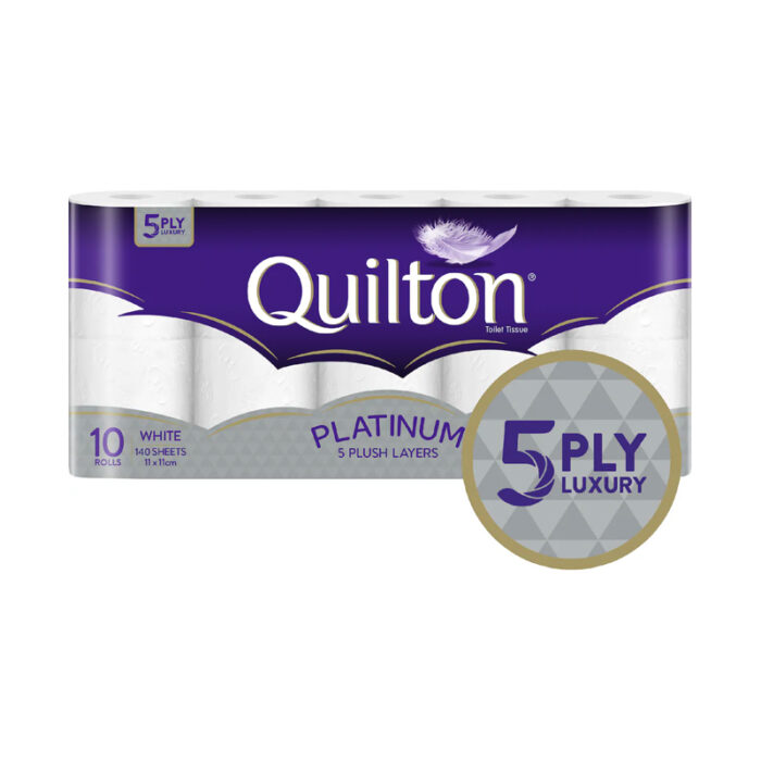 Quilton Platinum 5Ply White Toilet Tissue 10 pack - Image 4