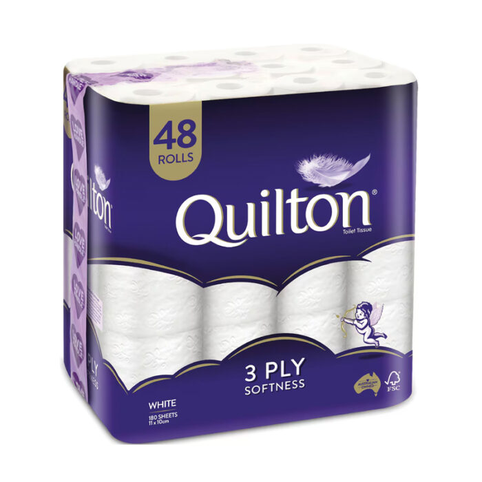 Quilton White 3 Ply Toilet Paper 48 pack - Image 2