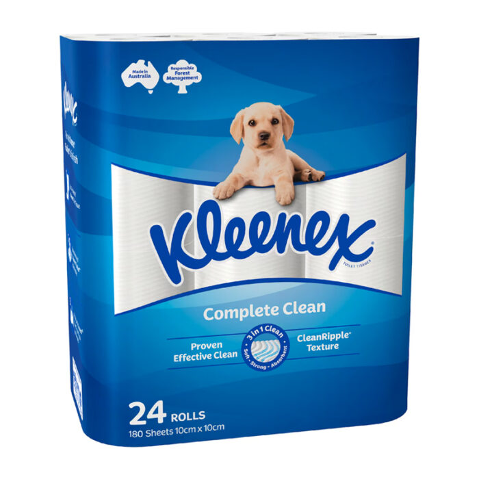 Kleenex Complete Clean White Toilet Paper 24 pack - Image 3