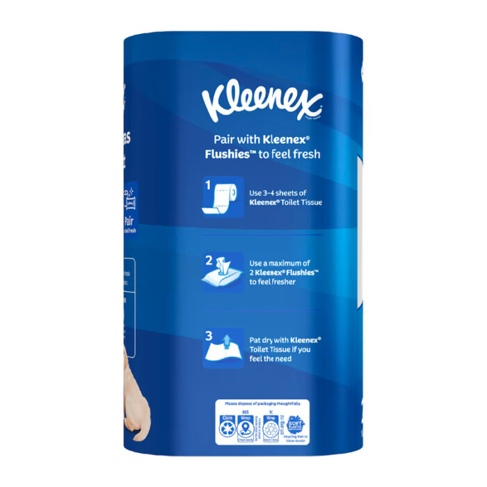 Kleenex Complete Clean White Toilet Paper 24 pack - Image 4