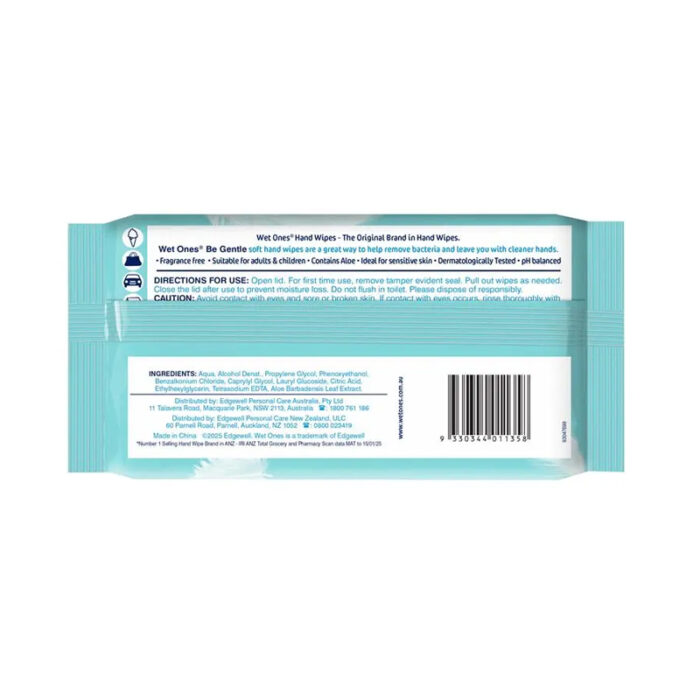 Wet Ones Be Gentle Sensitive Antibacterial Wipes 120 Pack Exclusive Size - Image 2