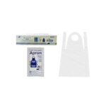 Livingstone Disposable Apron, 85 x 150cm, Recyclable LDPE, Bib Type, Single Pack, White, HACCP Certified