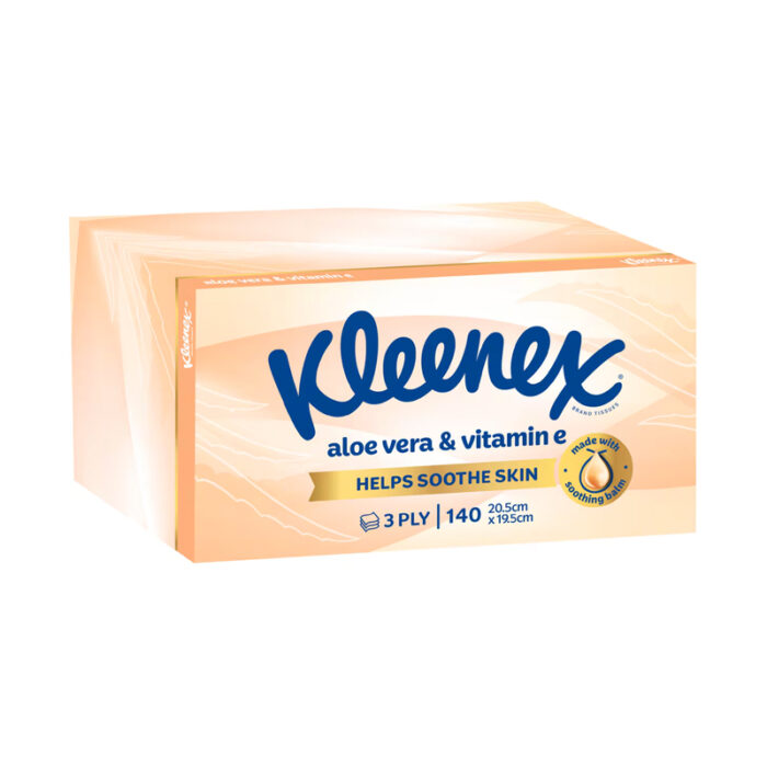 Kleenex Aloe Vera & Vitamin E 3 Ply Facial Tissues 140 pack - Image 2