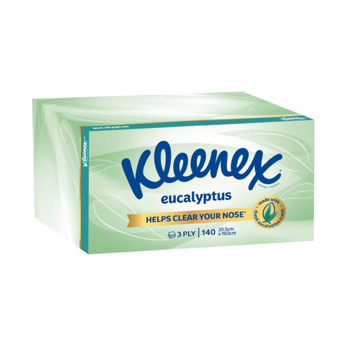 Kleenex Eucalyptus 3 Ply Facial Tissues 140 pack - Image 2