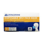Livingstone Face Mask Level 2 3-Ply Earloop Blue 50 Pieces/Box