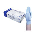 Livingstone Latex Examination Gloves, ASTM, Low Powder, Medium, Blue Colour