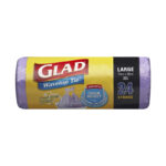 Glad Wavetop Tie Bin Liner Purple Large 24 pack - Image 2