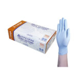 Livingstone Latex Examination Gloves, ASTM, Low Powder, Medium, Blue Colour - Image 3