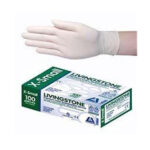 Livingstone Latex Examination Gloves, ASTM, Low Powder, Medium, Blue Colour - Image 4