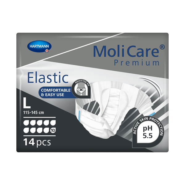 149-1 MoliCare Premium Elastic 10 Drops Slips Large 115-145cm Unisex 4279ml - Image 1
