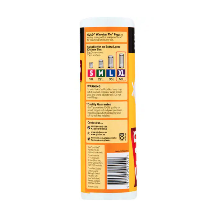 Glad Kitchen Tidy Bag Wavetop X-Large 20 pack - Image 2