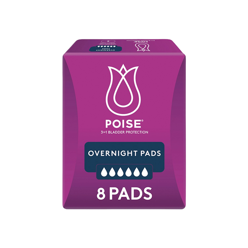 160 Poise Overnight Pads - One size fits all 40cm Woman 770ml - Image 1