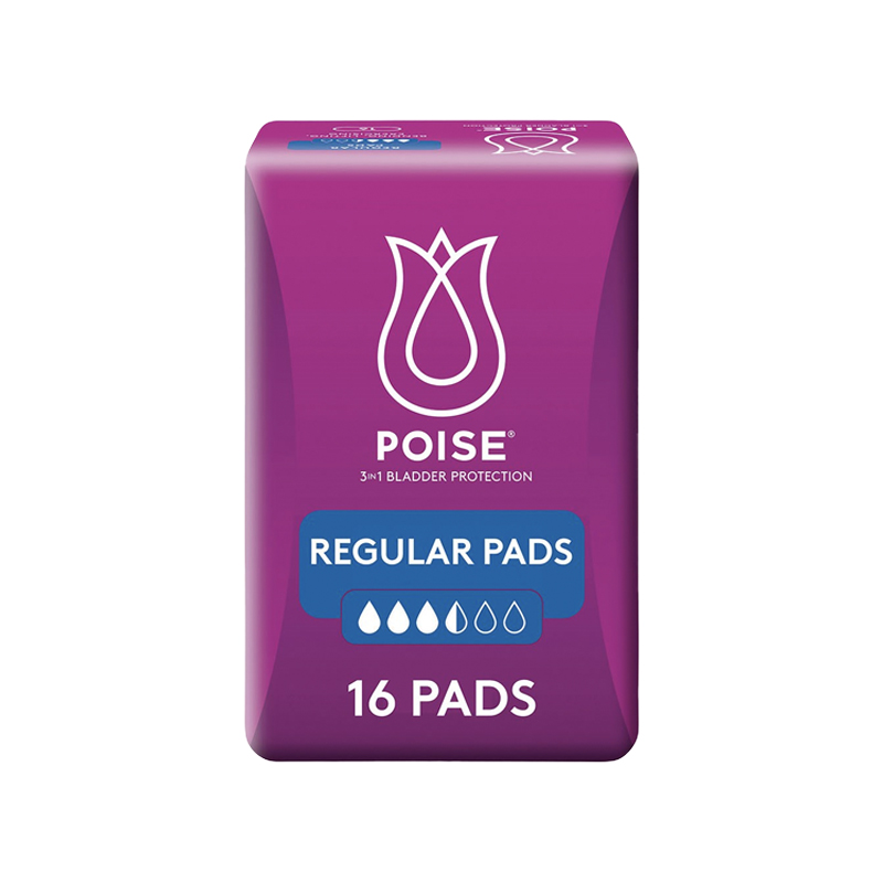162 Poise Regular Pads - One size fits all 24.8cm Woman 240ml - Image 1