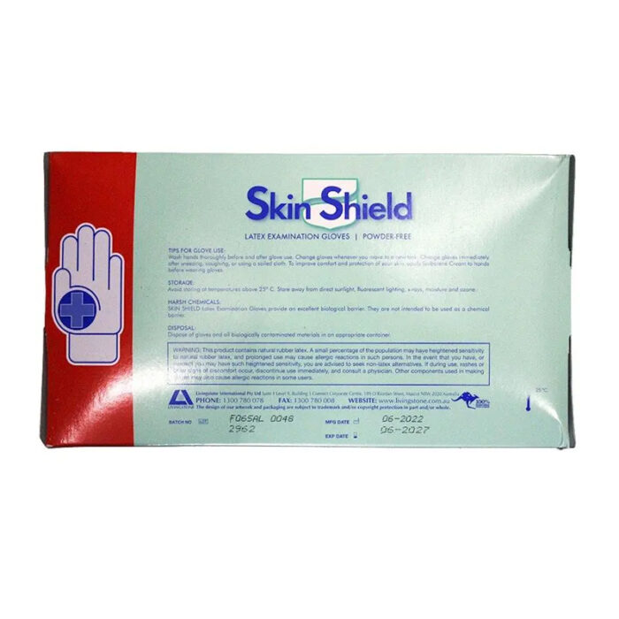 Skin Shield Powder Free Latex Gloves Large - Image 2