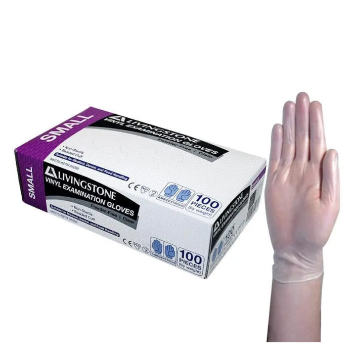 Livingstone Vinyl Examination Gloves ASTM Powder Free Small - Image 3