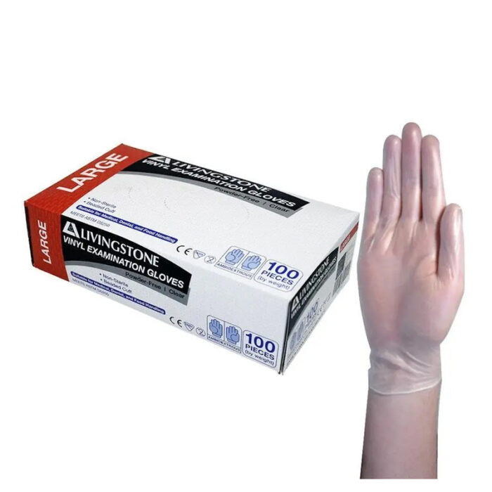 Livingstone Vinyl Examination Gloves ASTM Powder Free Large - Image 3