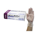 Lincon Vinyl Examination Gloves, Recyclable, 5.5g, TGA 304988, ASTM Standard, Powder Free, Small, Clear