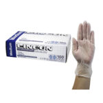 Lincon Vinyl Examination Gloves, Recyclable, 6.0g, TGA 304988, ASTM Standard, Powder Free, Medium, Clear