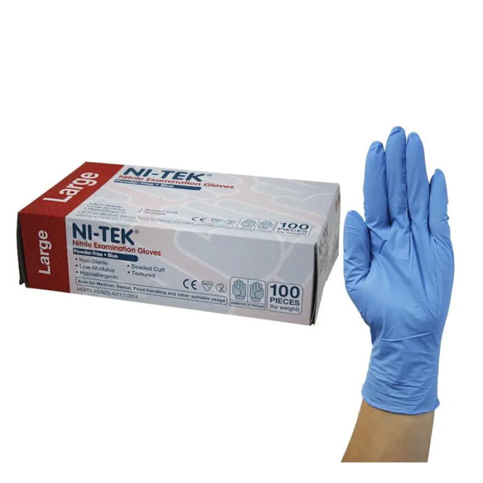 NI-TEK Nitrile Powder Free Gloves Large - Image 3