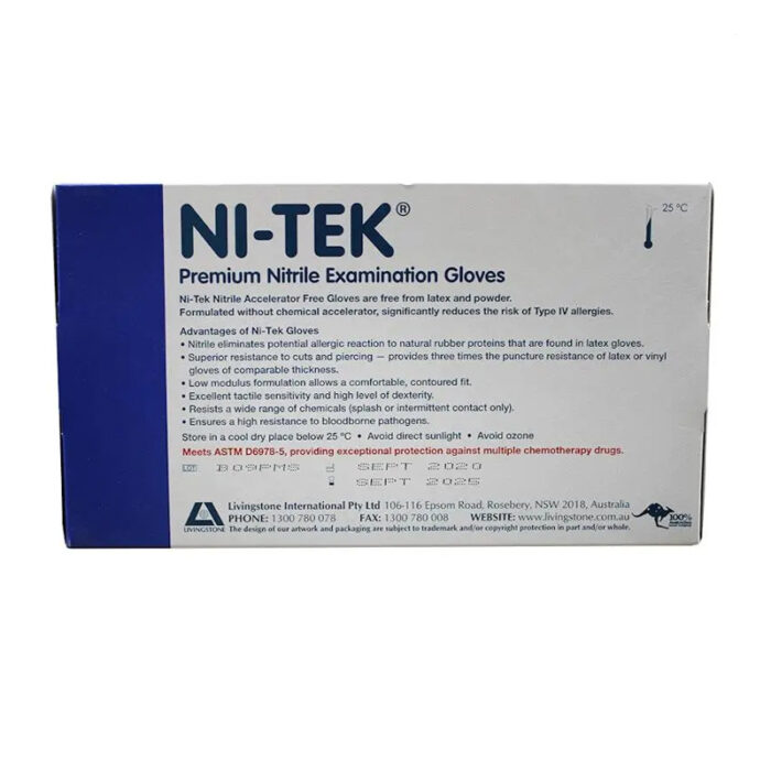NI-TEK Nitrile Accelerator Free Powder Free Gloves Medium - Image 2