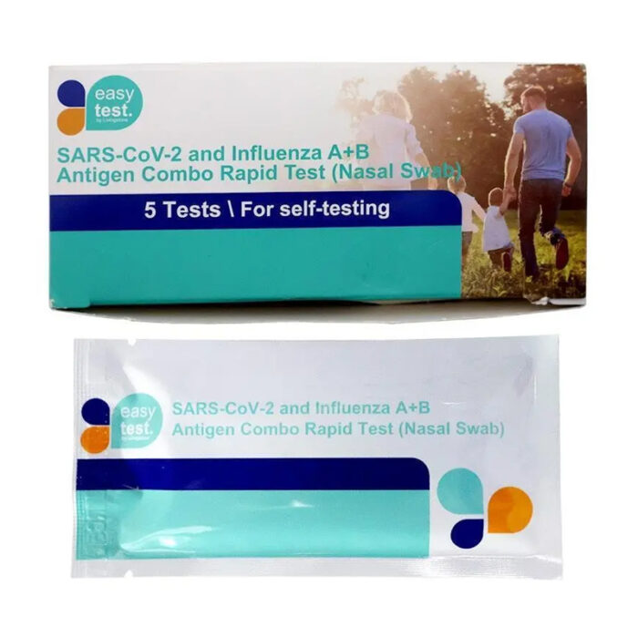 EasyTest COVID-19 Influenza A/B Antigen Combination Nasal Test Kit 5Pack - Image 3