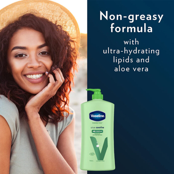 Vaseline Intensive Care Body Lotion Aloe Soothe 750ml - Image 3