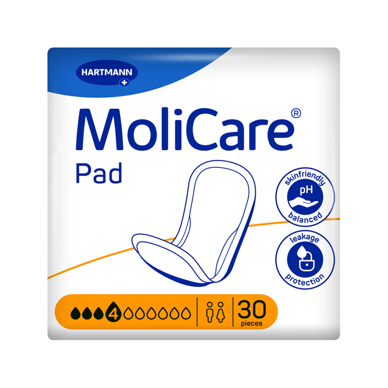 84-1 MoliCare Pad 4 Drops - One size fits all 40x16.2cm Unisex 865ml - Image 1