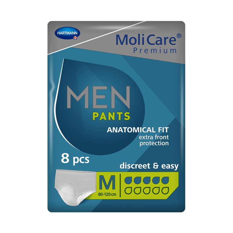 90-1 MoliCare Premium Men Pants 5 Drops - Medium 80-120cm Men 974ml - Image 1