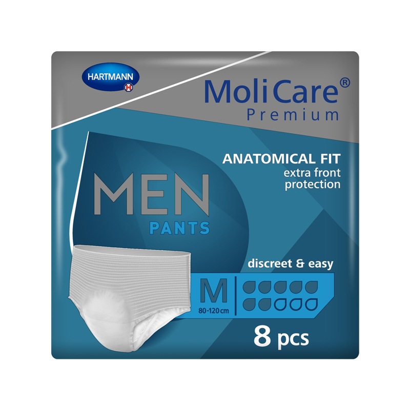 92-1 MoliCare Premium Men Pants 7 Drops - Medium 80-120cm Men 1455ml - Image 1