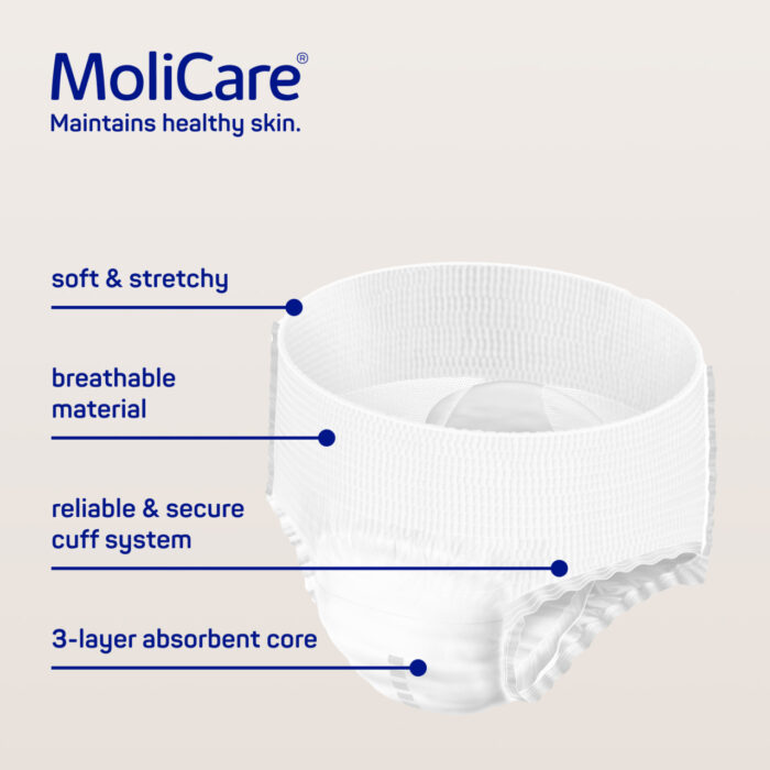 MoliCare Premium Mobile 6 Drops Pull Ups  - Small 60-90cm Unisex 1475ml - Image 2