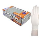 Lincon Biodegradable Latex Examination Gloves, ASTM, Powder Free, Extra Large, Cream Colour, HACCP Grade